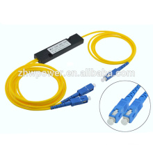 1X2 SC APC UPC Mini splitter divisor ótico divisor para Local Areal Networks LAN